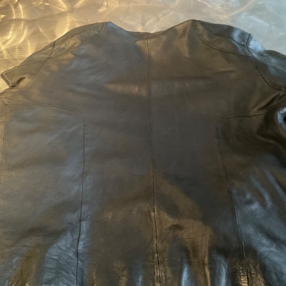 Premium Leather Lightweight Black Jacket, Mens M - Picture 6 of 8